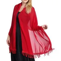Zaewry Modeschal Spitze Stola für Abendkleider mit Quasten Damenschal, für Abend Party Mesh Hochzeit Schals