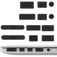 kwmobile Reinigungs-Set kwmobile 12x Staubschutz kompatibel mit Apple MacBook Pro 13" 15", (12-St), 12x Staubschutz Set kompatibel mit Apple MacBook Pro 13" 15" Retina /