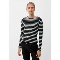 s.Oliver Langarmshirt T-Shirt Gestreiftes Langarmshirt aus Jersey