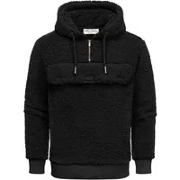 Amaci&Sons Kapuzenpullover RUXTON Windbreaker mit Teddyfell Herren Teddy Sweatjacke Plüsch Hoodie Pullover Windbreaker
