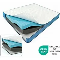Totnz, Topper Gel Memory Foam Matratzentopper 90X200/120X200/140X200/160X200/180X200, 7.5 cm hoch, (waschbarer Bezug, OEKO‑TEX®-zertifiziert, atmungsaktiv & kühlend, rutschfest mit Gurten), für alle Matratzengrößen