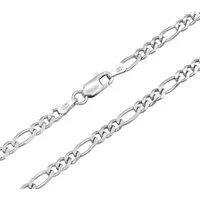 Kauf-mich-weg by Bella T Silberkette Figarokette 925 Sterling Silber rhodiniert 3,5mm breit, Länge wählbar 45 - 60cm
