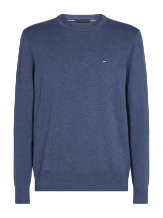 Tommy Hilfiger - Pullover mit Flag-Stickerei blau - Gr. - XXL