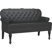 vidaXL Sitzbank Chesterfield Bank Schwarz 119,5 x 64,5 x 75 cm Kunstleder (1-St)