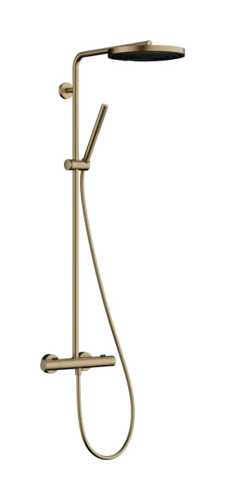 Hansgrohe Showerpipe Pulsify S Puro 260 1jet Brausethermostat Aufputz brushed bronze , 24222140 24222140