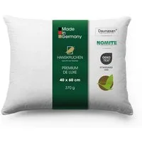 HANSKRUCHEN 3-Kammer-Kopfkissen HANSKRUCHEN Daunenkissen Kopfkissen Premium de Luxe 40 x 60 cm, Füllung: 90% Daunen, 10% Federn, Bezug: 1005 Baumwolle, hergestellt in Deutschland, für Allergiker geeignet