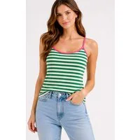 Worldclassca Trägertop Worldclassca Gestreiftes Spaghettiträger Trägertop Shirt Tank Top Neue Kollektion - Stilvolle und gemütliche Mode für Damen