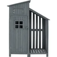 Sweiko Gerätehaus Gartenschrank,BxT: 124x46 cm, BxTxH:124x46x174cm, (Holzhütte, 1 St., Gartenhaus),Schwarz