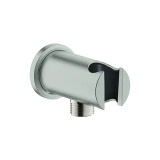Grohe Wandabgangsbogen 26658DC0 1/2", mit Wandbrausehalter, runder Rosette, supersteel