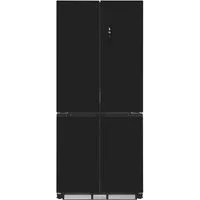 exquisit Multi Door EMD470-170-200E schwarz-glas, 193 cm hoch, 84 cm breit, Nie mehr abtauen – No-Frost & Umluft für perfekte Kühlung