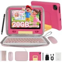 BUFO 10 Zoll 3GB RAM, 128GB, 1280x800 HD Display, Wi-FI 6, 5000mAh, Kinder Tablet (10", 128 GB, Android 15, 5G WiFi, Kinder-Tablet mit Stift/Tastatur/Maus, Elternkontrolle, HD 1280x800)