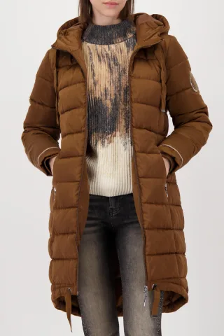 monari - Steppmantel mit Patch whisky - Gr. - 36