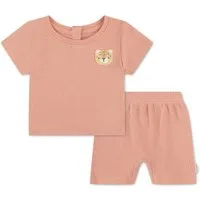 HUGGIES babywear Shirt & Hose HUGB SHORT SET (Set, 2-tlg) mit süßer Tierapplikation, Baumwolle