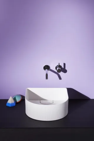 LAUFEN Waschtisch-Schale Sonar o.HL o.ÜL mit Textur außen 340x340 weiß matt, H8123417571121 H8123417571121