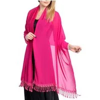 Zaewry Modeschal Spitze Stola für Abendkleider mit Quasten Damenschal, für Abend Party Mesh Hochzeit Schals