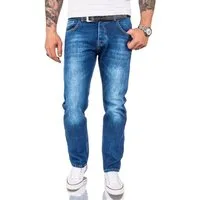 Rock Creek Straight-Jeans Herren Jeans Stonewashed Hellblau RC-3120A