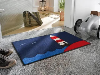 Leuchtturm wash + dry Fußmatte | Größe: 50x75cm