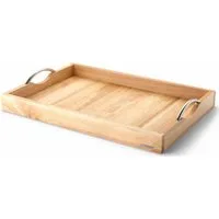 Continenta Tablett, Holzwerkstoff, (1-tlg), Handarbeit, mit stabilen Metallgriffen