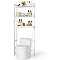 Bealife Badregal Toilettenregal/Waschmaschinenregal aus Bambusholz mit 3 Etagen