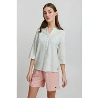 OXMO Shirtbluse OXAnea Bluse aus Leinenmix