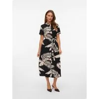 Vero Moda Hemdblusenkleid VMEASY JOY S/S LONG SHIRT DRESS WVN GA Sommerkleid
