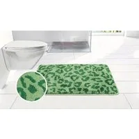 OTTO home Badematte Anna Leo, Badvorleger, Badezimmer Teppich, Duschvorleger, Höhe 15 mm, rutschhemmend beschichtet, schnell trocknend, fußbodenheizungsgeeignet, Polyester, rechteckig, mit Animal Print, modernes Muster, Leo, weich