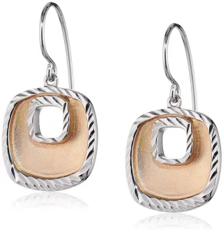 Orphelia Tropfenohrringe für Damen, 925er Sterlingsilber, Silber/Roségold ZO-5188