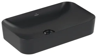 Villeroy & Boch Aufsatzwaschbecken Finion 414361 600 x350mm, ohne Überlauf Pure Black cplus 414361R7