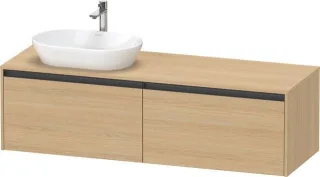 Duravit Ketho.2 Konsolenwaschtischunterbau wandhängend Natur Eiche Matt 1600x550x459 mm - K24889L303 K24889L30300000