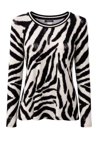 tuzzi - Shirt CHOCOLATE BITE mit Animal-Print ivory/dark chocolate - Gr. - 46