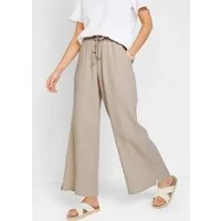 bonprix Palazzohose (1-tlg) aus Musselin, lockere Passform, elastischer Bund, knöchellang
