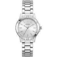 Guess Quarzuhr MIST GW0948L6, Armbanduhr, Damenuhr, Edelstahlarmband, Kristallsteine