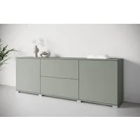 OTTO home Lowboard Kenia (1 St), 2 Türen, 2 Schubladen, Breite 180 cm, höhenverstellbare Einlegeböden