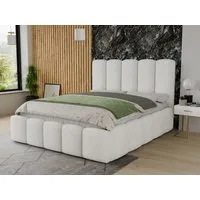 Sofnet Polsterbett Aura (mit Bettkasten und Lattenrost), Doppelbett, Bett mit Gasdruckfeder, Bouclé-Material