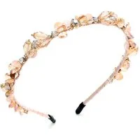 Zaewry Haargummi Vintage Strass Haarband Champagner Kristall Haarbänder