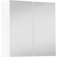 mokebo Spiegelschrank Die Badenixe (71x70x23 cm, mit 2 Einlegeböden) Made in Germany, Wandschrank, Medizinschrank, Badschrank in Weiß