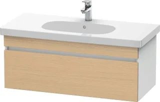 Duravit DuraStyle Waschtischunterbau wandhängend Natur Eiche & Weiß Matt 1000x453x398 mm - DS6385030 DS638503018