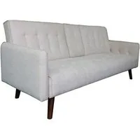 HTI-Living Schlafsofa Sofa mit Knopfsteppung Elouisa Grau, Stück 1 Teile, Schlafsofa einklappbare Mittellehne mit Becherhalter