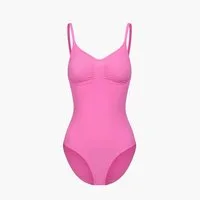 cfab (creamy fabrics) Shaping-Body Bodysuit Sculpting Shapewear mit Slip-Rosa Pink-L (1-tlg)