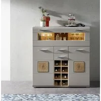 Innostyle Barschrank FUN PLUS II 2 Holztüren, 19 Fächer, 1 Klappe, Softclose, ABS Kantenschutz