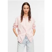 comma Langarmbluse Bluse Leichte Streifen-Bluse aus Viskosemix