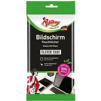 poliboy Bildschirm Putztücher - 15 extra große Putztücher Bildschirmreinigungstuch (15x20 cm, zur sanften Reinigung von empfindlichen Oberflächen - Made in Germany)