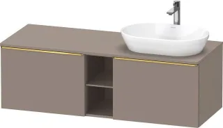 Duravit D-Neo Konsolenwaschtischunterbau wandhängend Basalt Matt 1400x550x459 mm - DE4950R34430000 DE4950R34430000