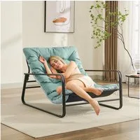 HomeMiYN Loungesessel Loungesessel Sessel Wohnzimmer Gartenliege mit Wendekissen (2er set,bestehend aus sessel mit Gepolsterten Kissen), für kinder,2 erwachsene