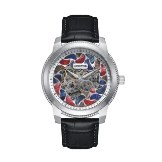 Heritor Automatikuhr Emmanuel Halbskelett mit Lederarmband