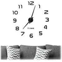 relaxdays Wanduhr DIY Wanduhr mit 3D-Zahlen (schwarz)