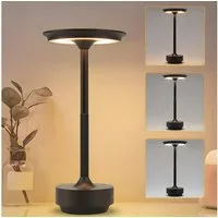 Nettlife LED Tischleuchte Nachttischlampe Kabellos Touch Dimmbar Tischlampe mit USB Aufladbar, Dimmbar, LED fest integriert, für Fensterbank Wohnzimmer Kinderzimmer Schlafzimmer