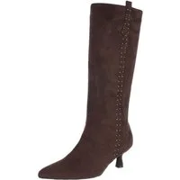 Ital-Design Elegante Damen-Stiefel mit Stiletto und Details Stiefel (90503073) Pfennig-/Stilettoabsatz Stiefel in Braun