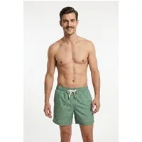 JOOP! Badeshorts Diamond Cornflower Signature-Design, kleine Schlitze an den Beinen