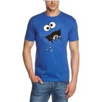 coole-fun-t-shirts Kostüm Krümmelmonster T-Shirt Damen + Herren Cookie Monster Kekse
